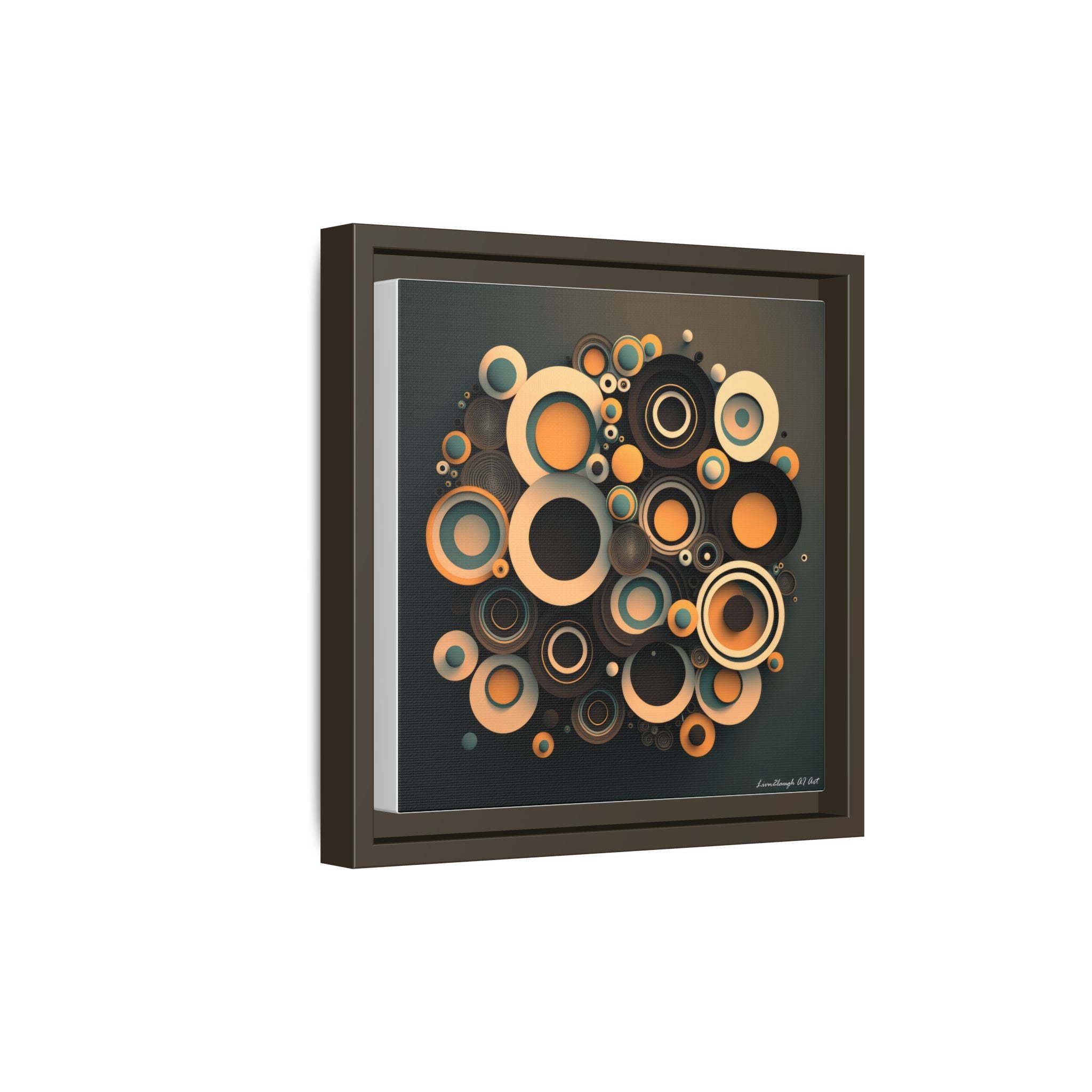 Concentric Harmony, Art Print — Colorful Modern Wall Canvas