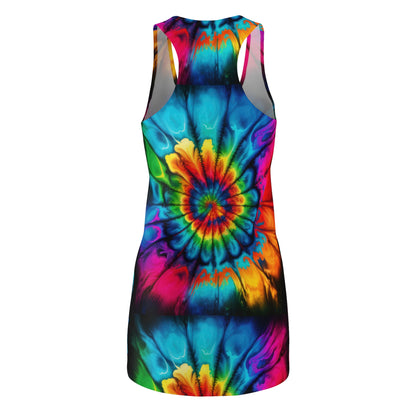 Bold And Beautiful Tie Dye Style Two C, Women's Cut & Sew Racerback Dress (AOP)