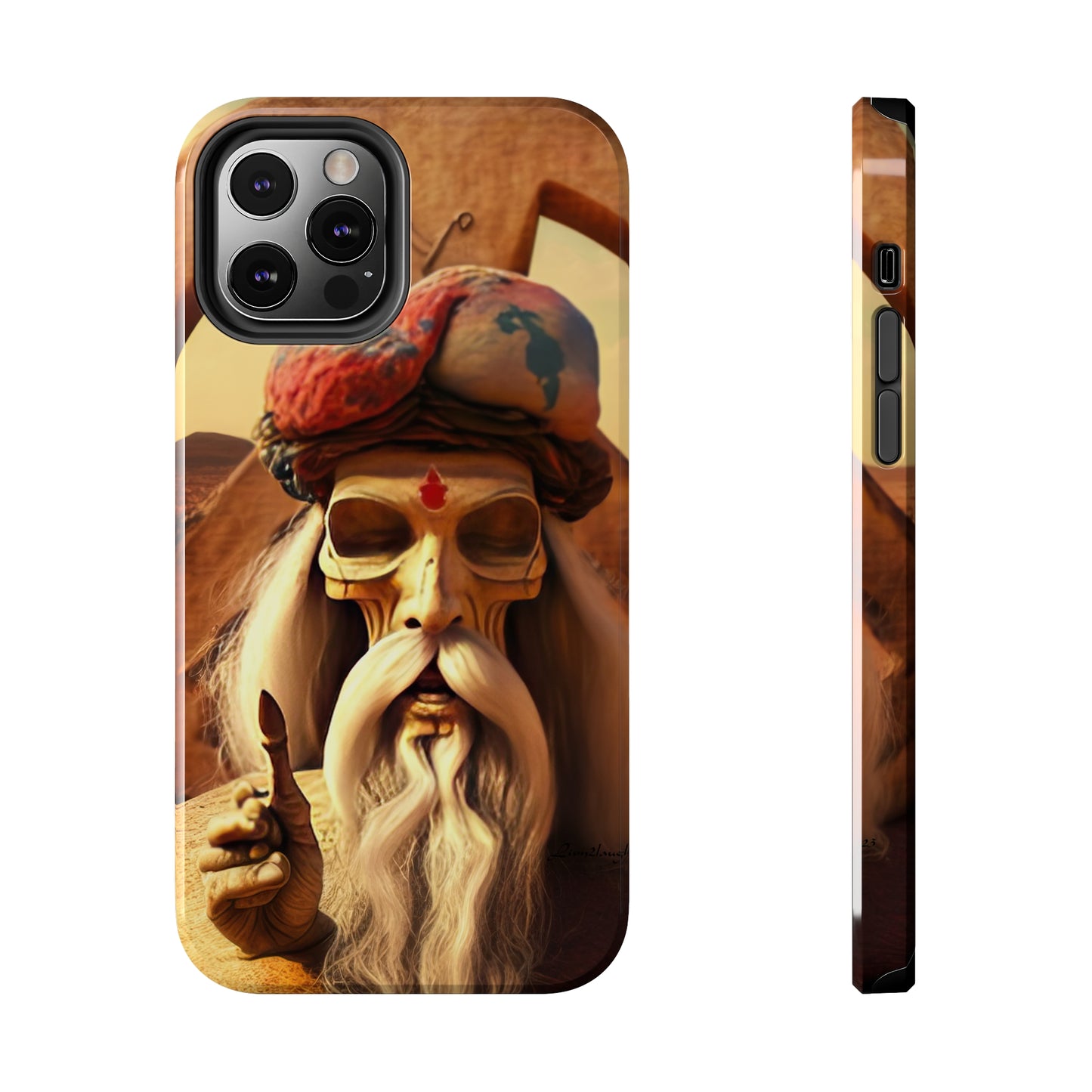 Wise Man In Dessert With Beard And Peace Sign Tough Phone Cases