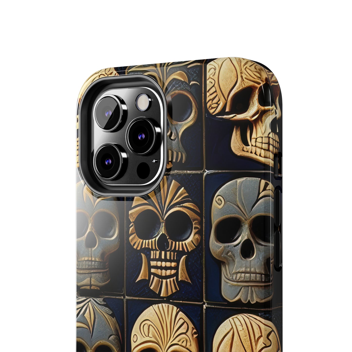 Metallic Chrome Skulls and classic Designed 17 Tough Phone Cases