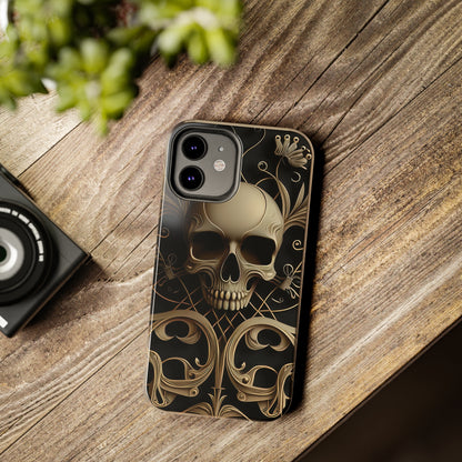 Metallic Chrome Skulls and classic Designed 1 Tough Phone Cases