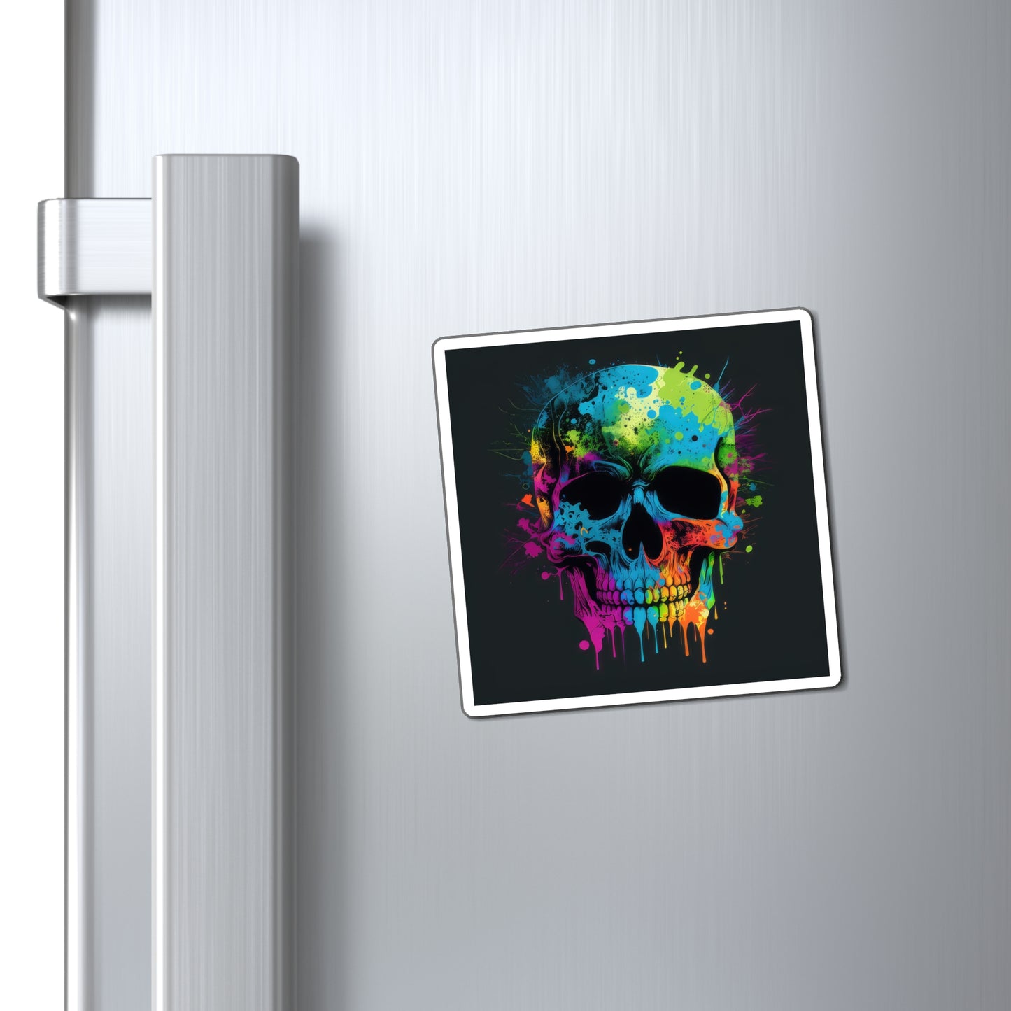 Bold And Beautiful Tie Dye Skulls, Style 1 Magnets