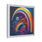 Home Beneath the Rainbow, Art Print — Colorful Modern Wall Canvas