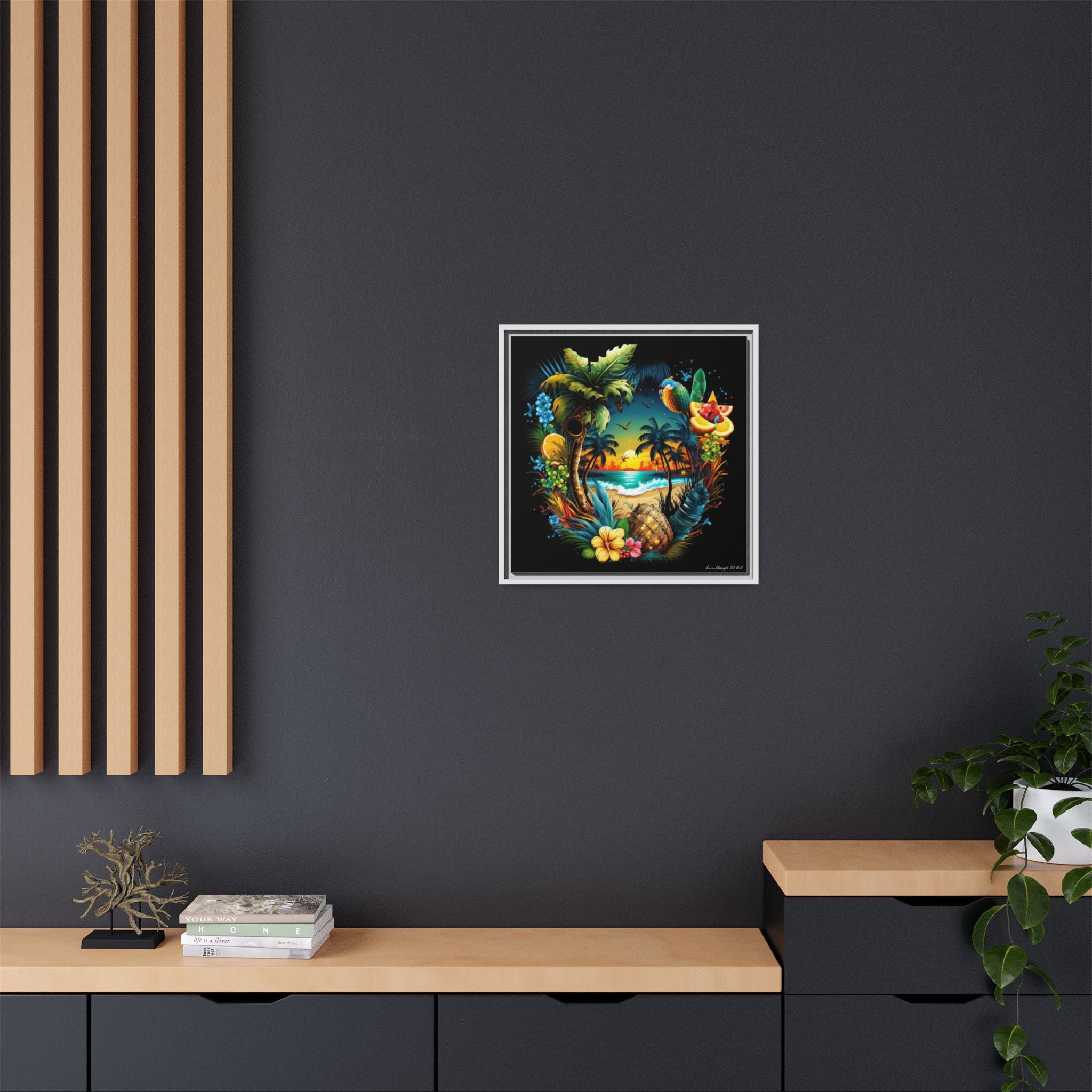 Island Rhythm at Dusk, Art Print — Colorful Modern Wall Canvas