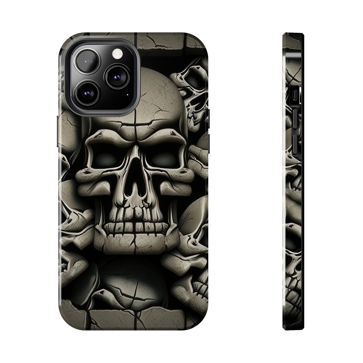 Metallic Chrome Skulls and classic Designed 12 Tough Phone Cases