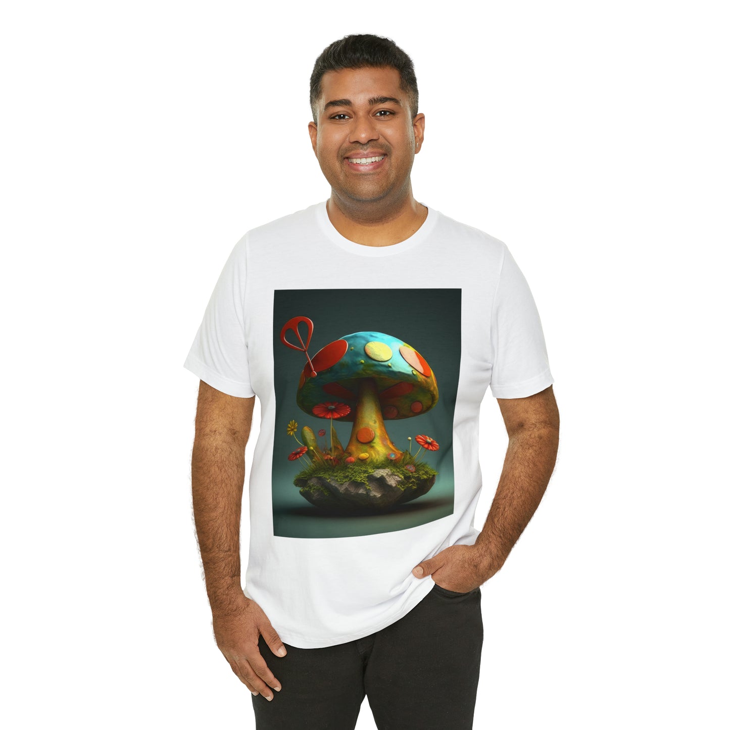 Hippie Mushroom Color Candy Style Design Style 4 Unisex Jersey Short Sleeve Tee