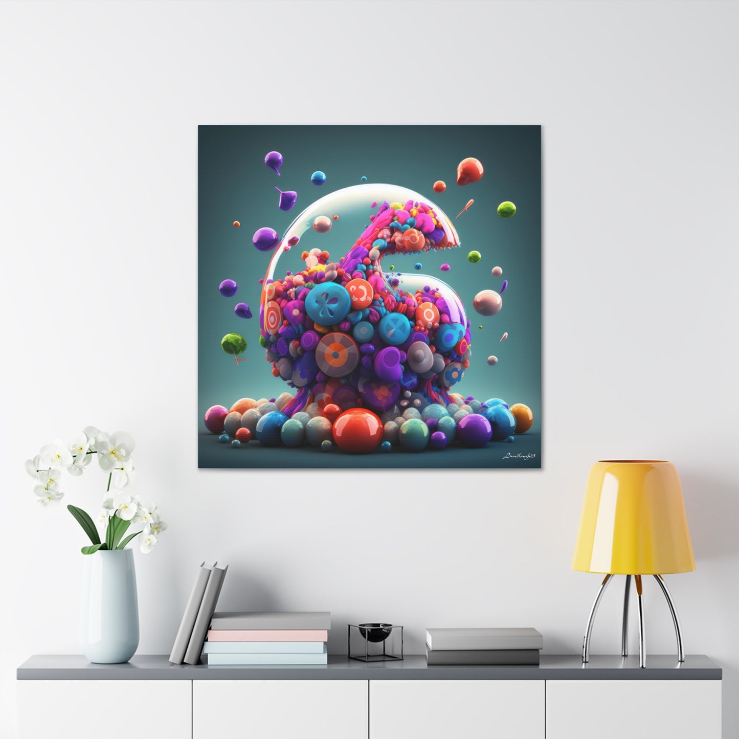Candy Gummy Colorful Candy Like Jar Bliss Canvas Gallery Wraps