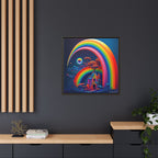 Home Beneath the Rainbow, Art Print — Colorful Modern Wall Canvas