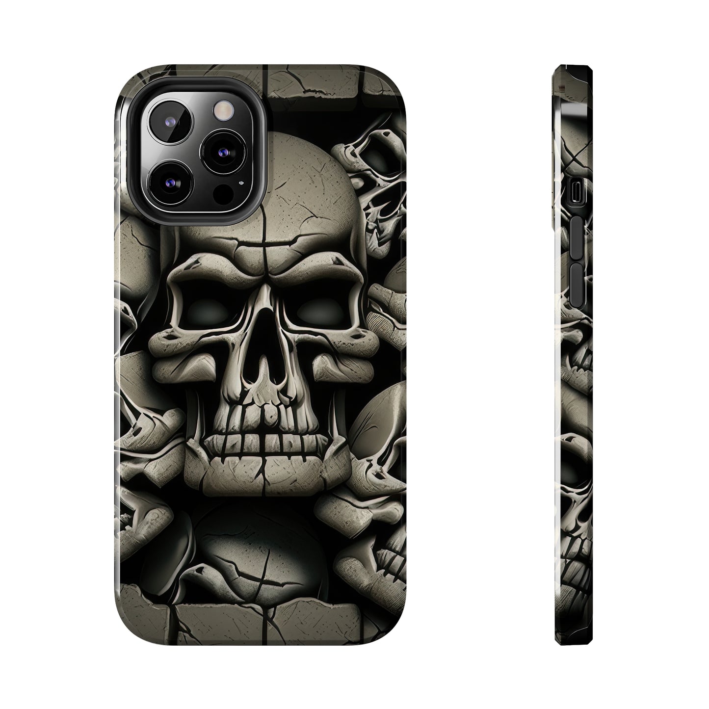 Metallic Chrome Skulls and classic Designed 12 Tough Phone Cases