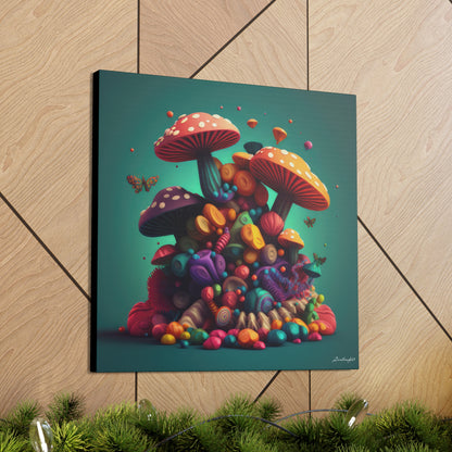 Beautiful Mushroom Luminating Colorful Bliss7 Canvas Gallery Wraps