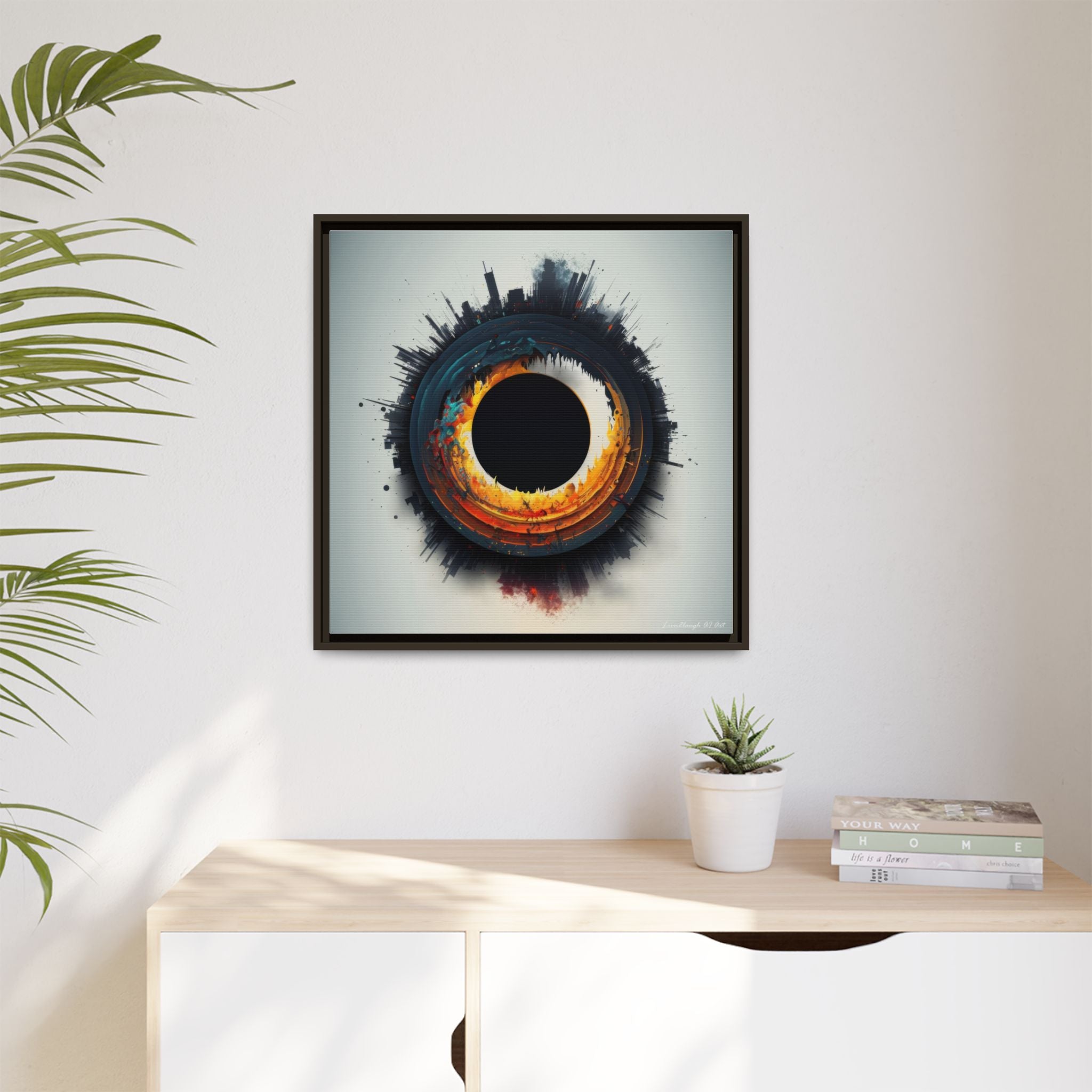 Eclipse of Industry, Art Print — Colorful Modern Wall Canvas