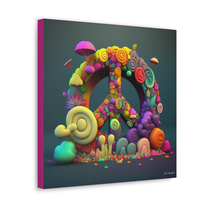 Fantastic Gummie Hippie Peace Sign Canvas Gallery Wraps