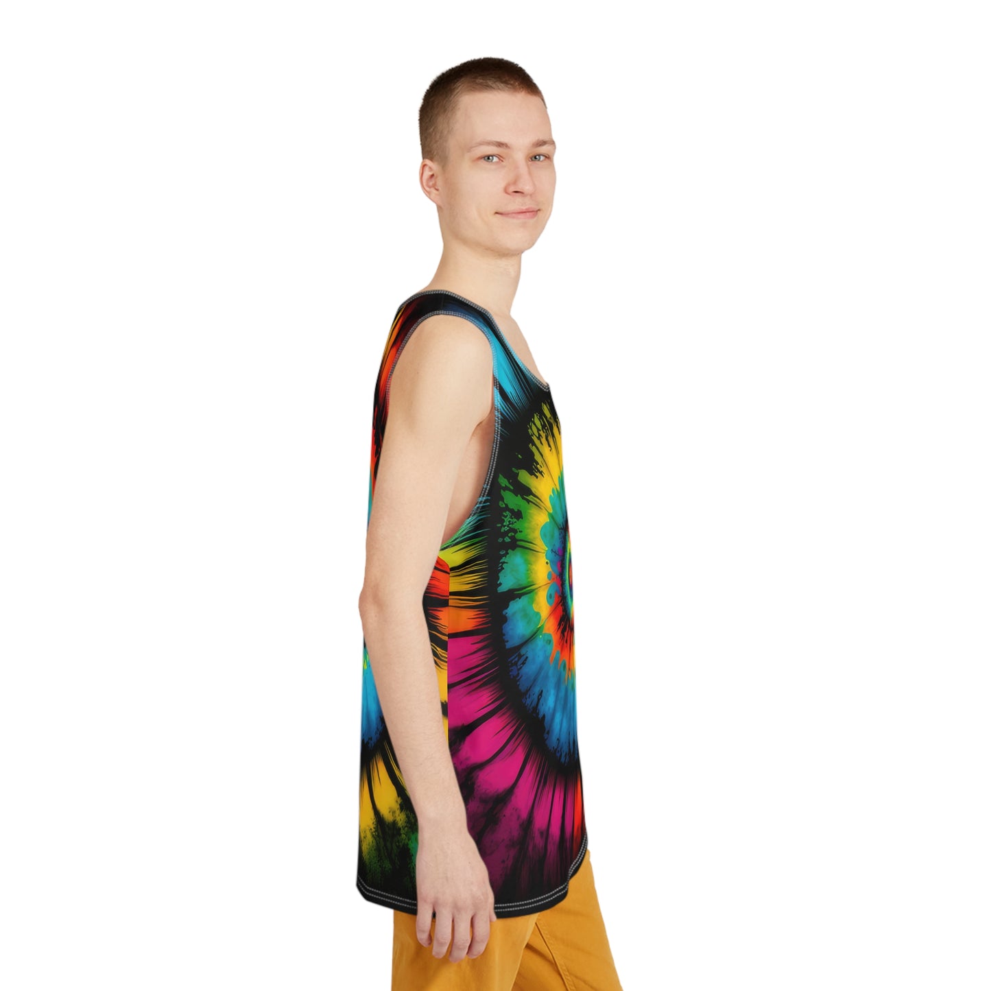 Bold And Beautiful Tie Dye Style Four Men's Tank (AOP)