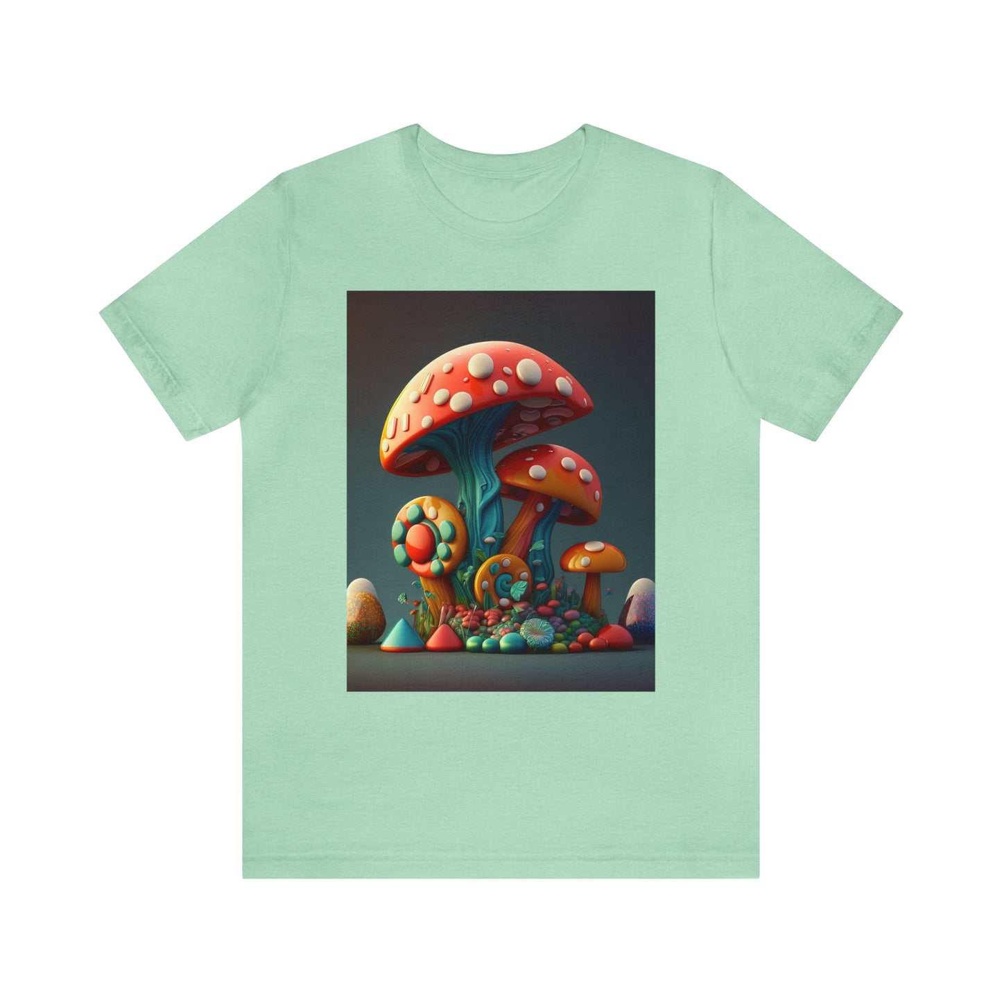 Hippie Mushroom Color Candy Style Design Style 6 Unisex Jersey Short Sleeve Tee