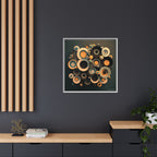 Concentric Harmony, Art Print — Colorful Modern Wall Canvas