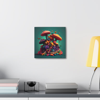 Beautiful Mushroom Luminating Colorful Bliss7 Canvas Gallery Wraps