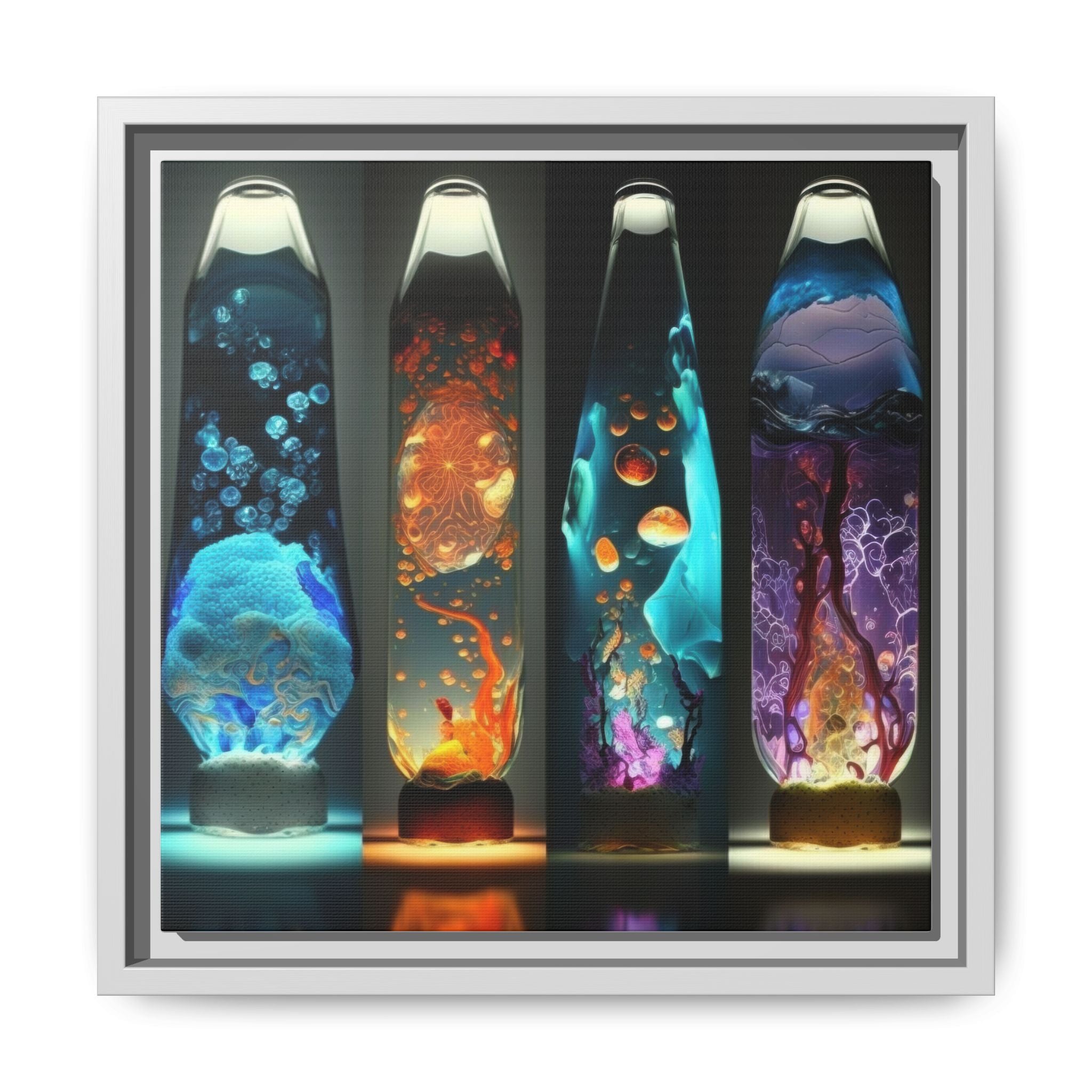Elemental Currents, Art Print — Colorful Modern Wall Canvas
