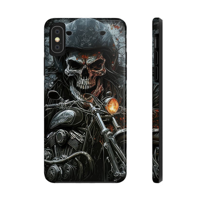 Skull Motorcycle Rider, Ready to Tear Up Road On Beautiful Bike 6 Tough Phone Cases