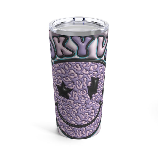Spooky Vibes Style Spider Happy Face  3-D Puffy Halloween Tumbler 20oz