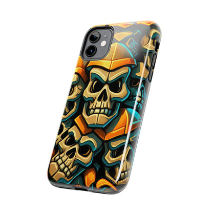 Metallic Chrome Skulls and classic Designed 16 Tough Phone Cases