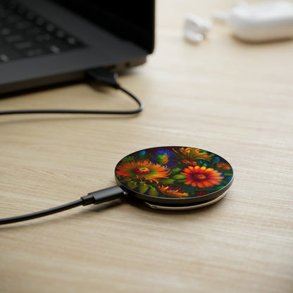 Bold And Beautiful Flowers Style One Magnetic Induction Charger
