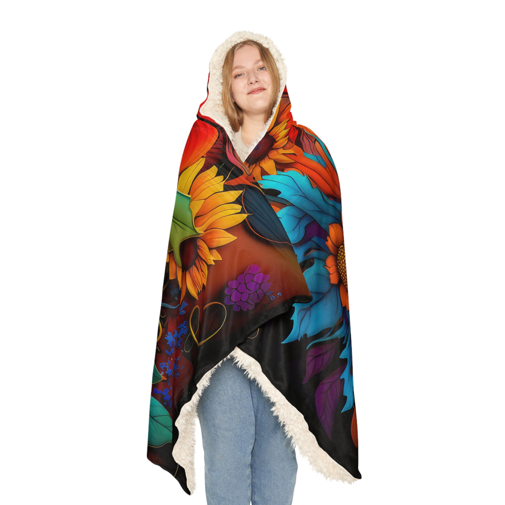 Bold And Beautiful Flowers Style Two Snuggle Blanket