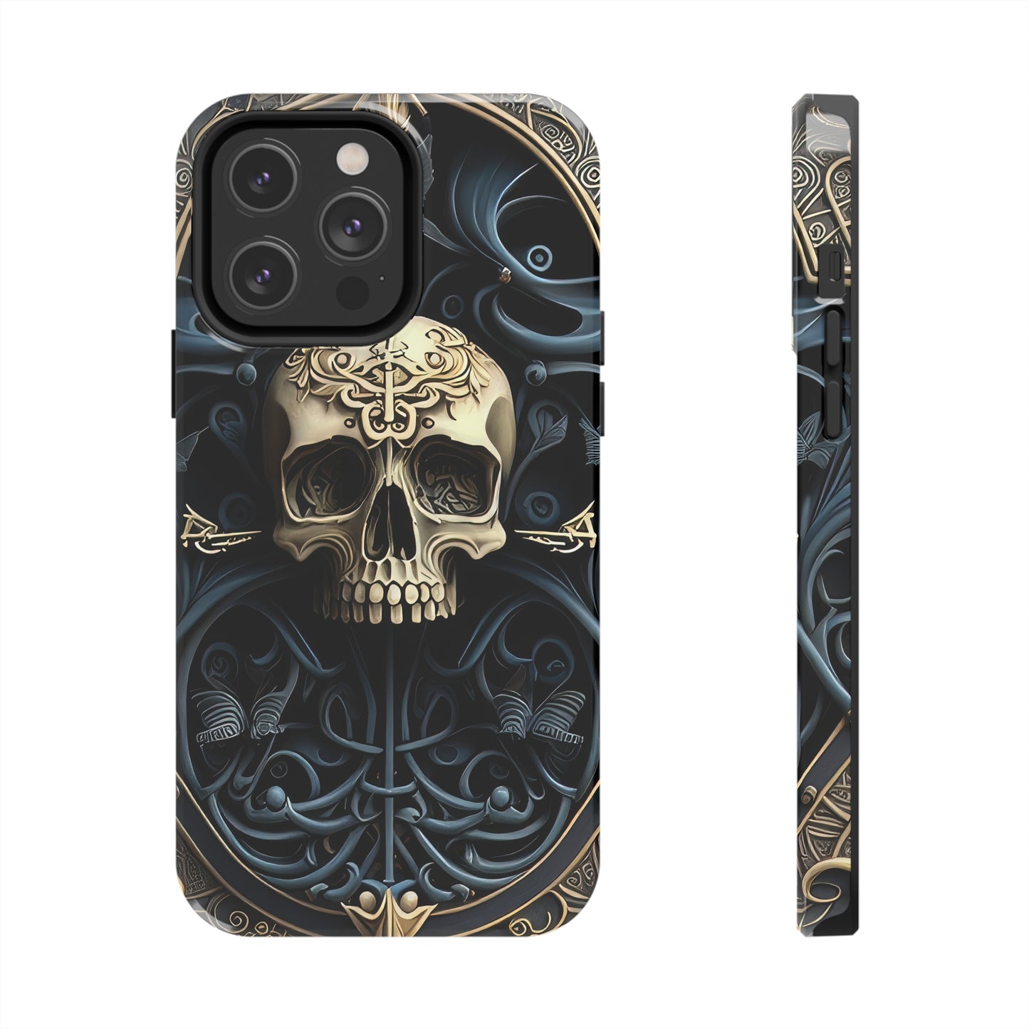 Metallic Chrome Skulls and classic Designed 6 Tough Phone Cases