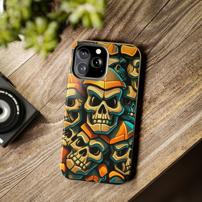 Metallic Chrome Skulls and classic Designed 16 Tough Phone Cases