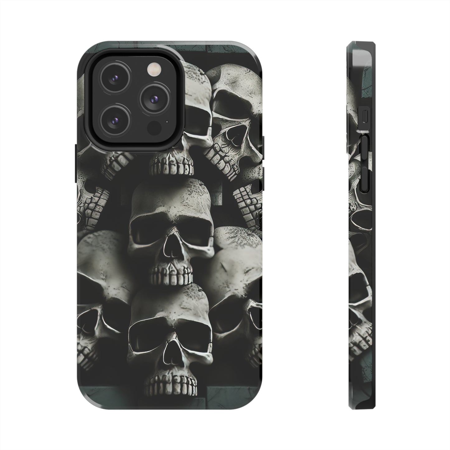 Metallic Chrome Skulls and classic Designed 11 Tough Phone Cases