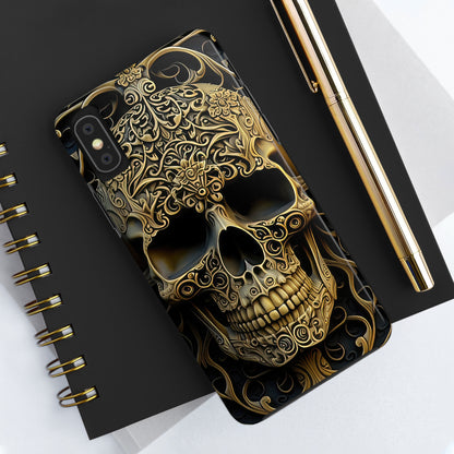 Metallic Chrome Skulls and classic Designed 4 Tough Phone Cases