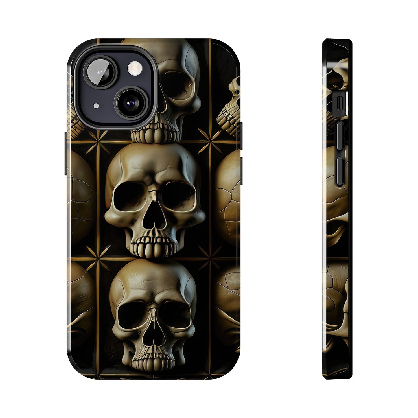 Metallic Chrome Skulls and classic Designed 19 Tough Phone Cases