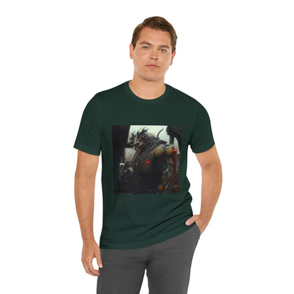 Gasoline Warrior, Large Beefy Warrior Ready For Battle Unisex Jersey Short Sleeve Tee