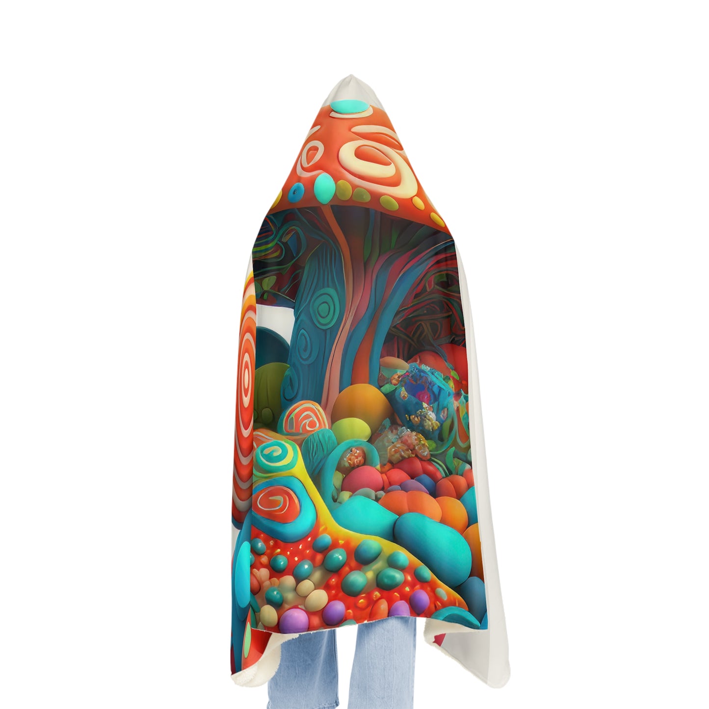 Hippie Mushroom Color Candy Style Design Style 1 Snuggle Blanket