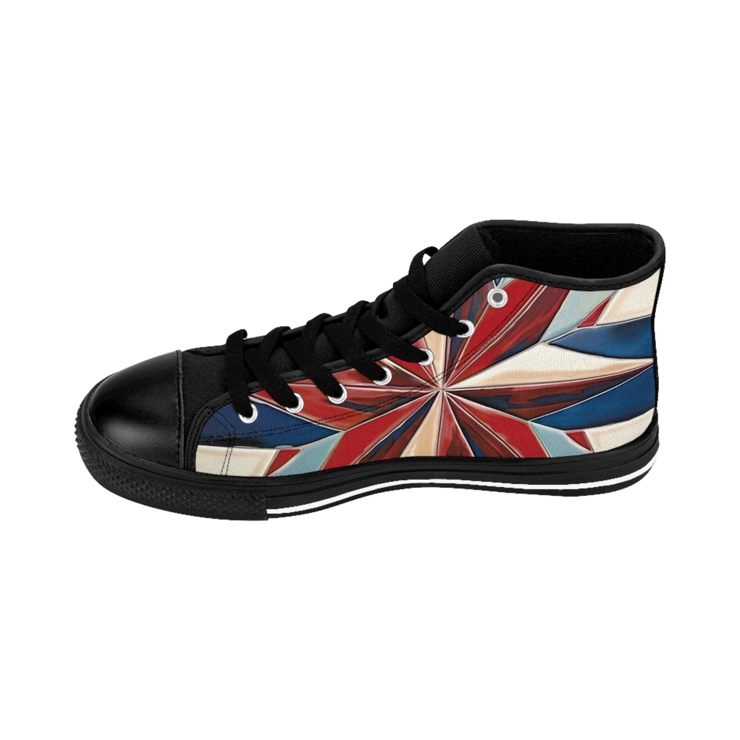 Beautiful Stars Abstract Star Style Red, White, And Blue Men's Classic Sneakers