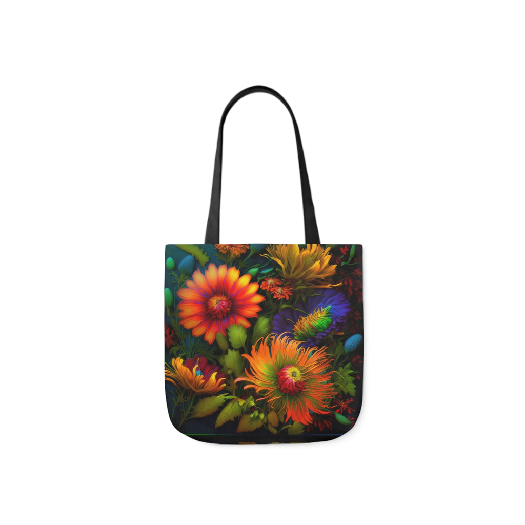 Bold And Beautiful Flowers Style One Polyester Canvas Tote Bag (AOP)