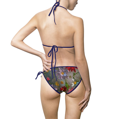 Bold & Beautiful & Metallic Wildflowers, Gorgeous floral Design, Style 6 Women's Bikini Swimsuit (AOP)