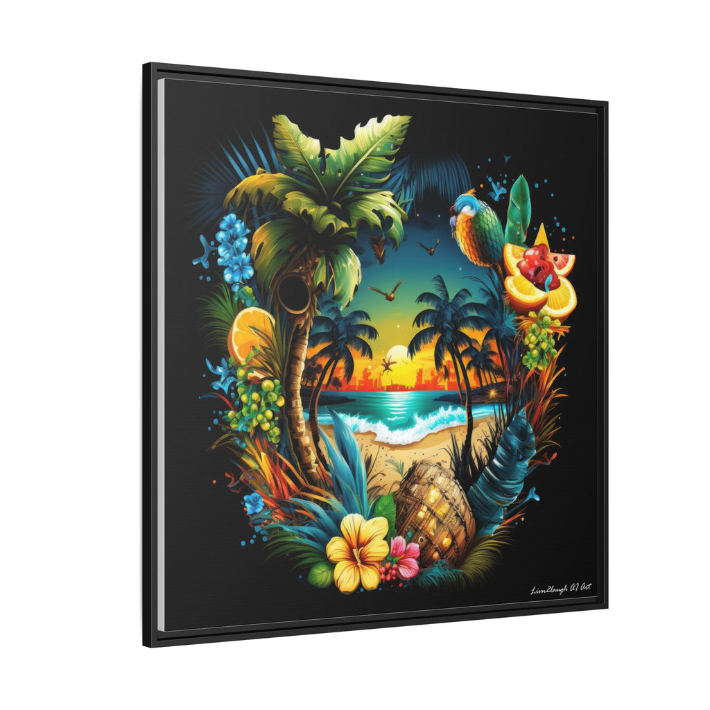 Island Rhythm at Dusk, Art Print — Colorful Modern Wall Canvas