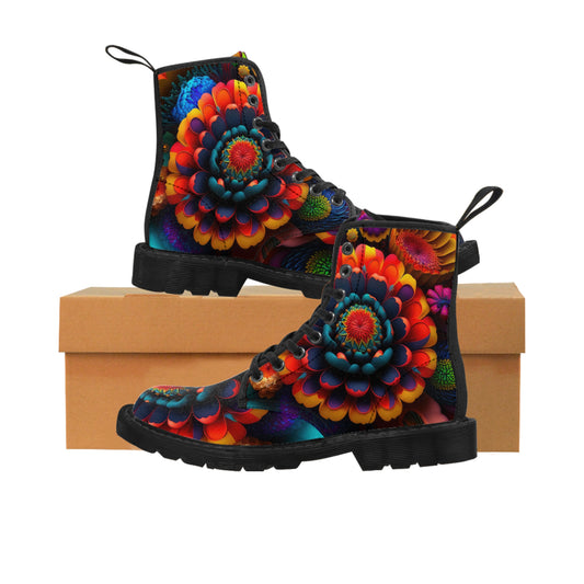 Bold And Beautiful Flowers B 1 Women's Canvas Boots
