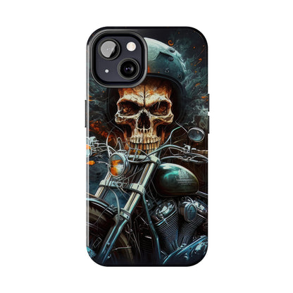 Skull Motorcycle Rider, Ready to Tear Up Road On Beautiful Bike 9 Tough Phone Cases