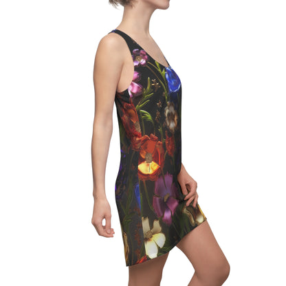 Bold & Beautiful & Metallic Wildflowers, Gorgeous floral Design, Style 7 Women's Cut & Sew Racerback Dress (AOP)