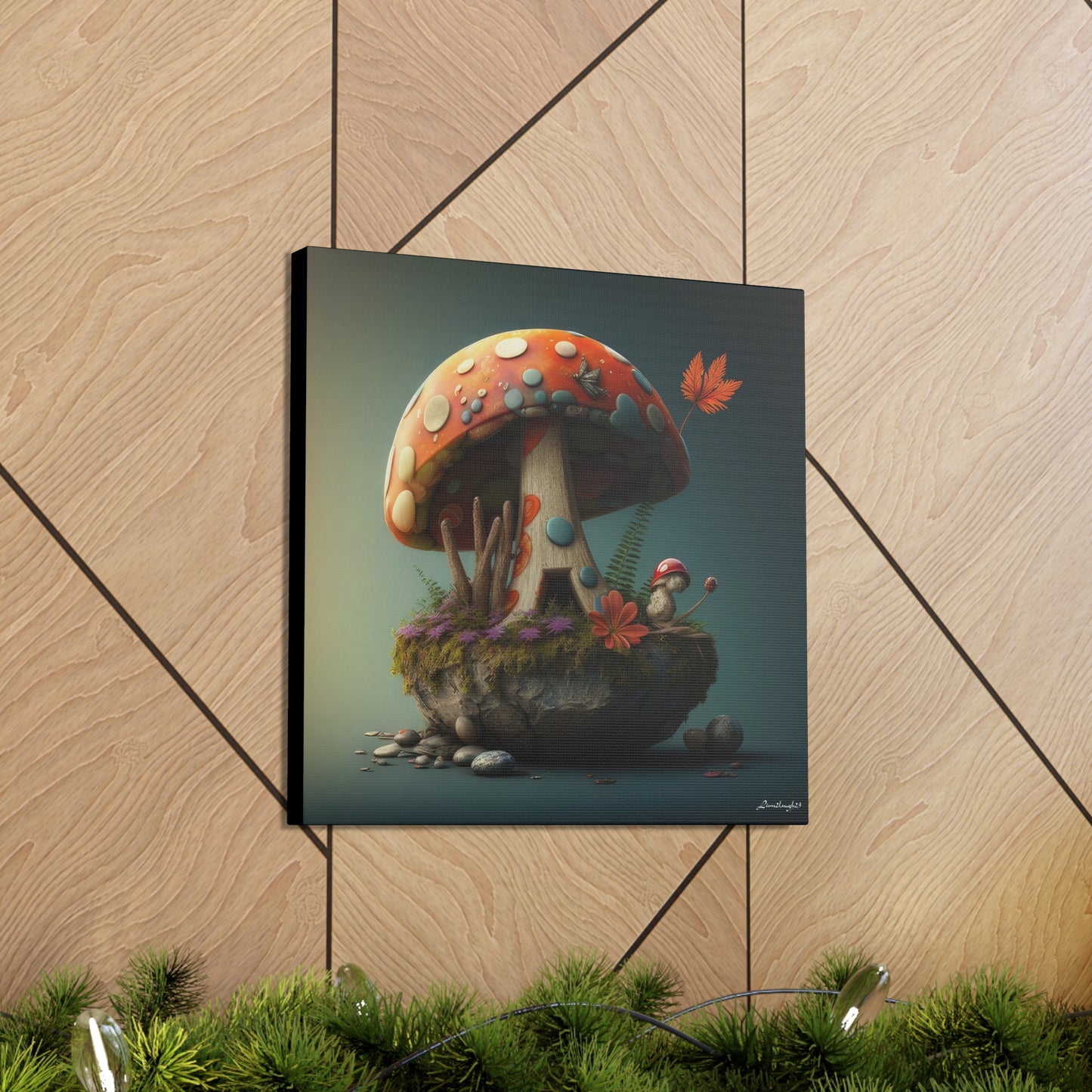 Beautiful Fairy Mushroom Home  Canvas Gallery Wraps