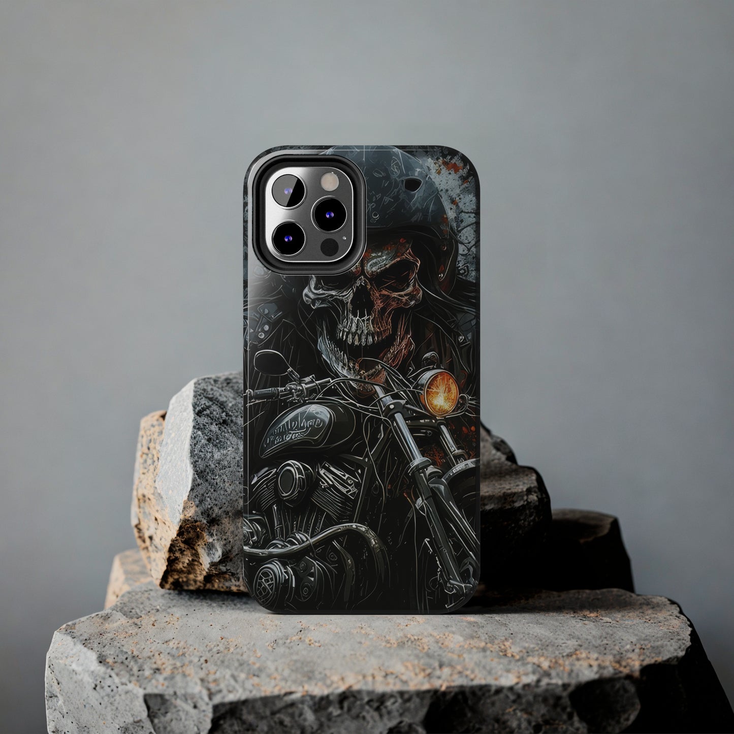 Skull Motorcycle Rider, Ready to Tear Up Road On Beautiful Bike 6 Tough Phone Cases