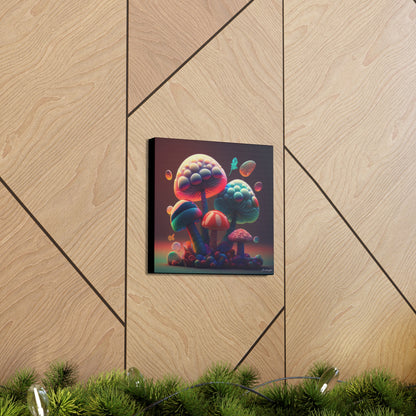 Beautiful Mushroom Luminating Colorful Bliss 5 Canvas Gallery Wraps