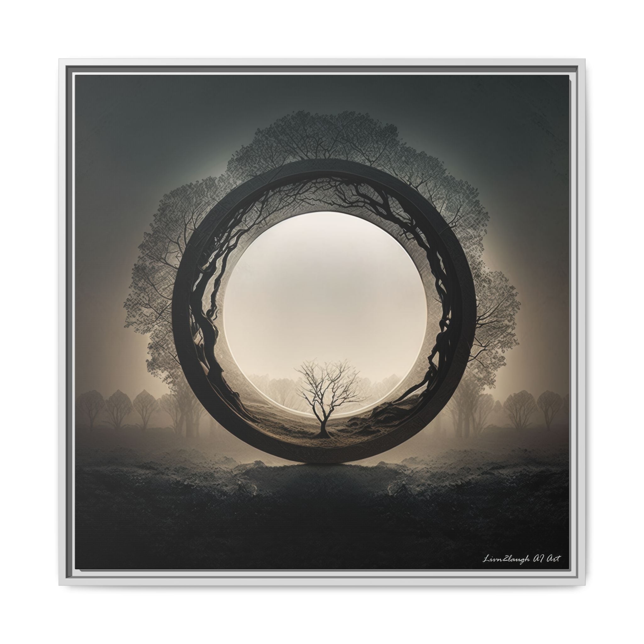 Circle of Stillness, Art Print — Colorful Modern Wall Canvas
