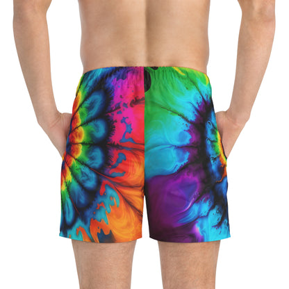 Bold And Beautiful Tie Dye Style One Swim Trunks (AOP)