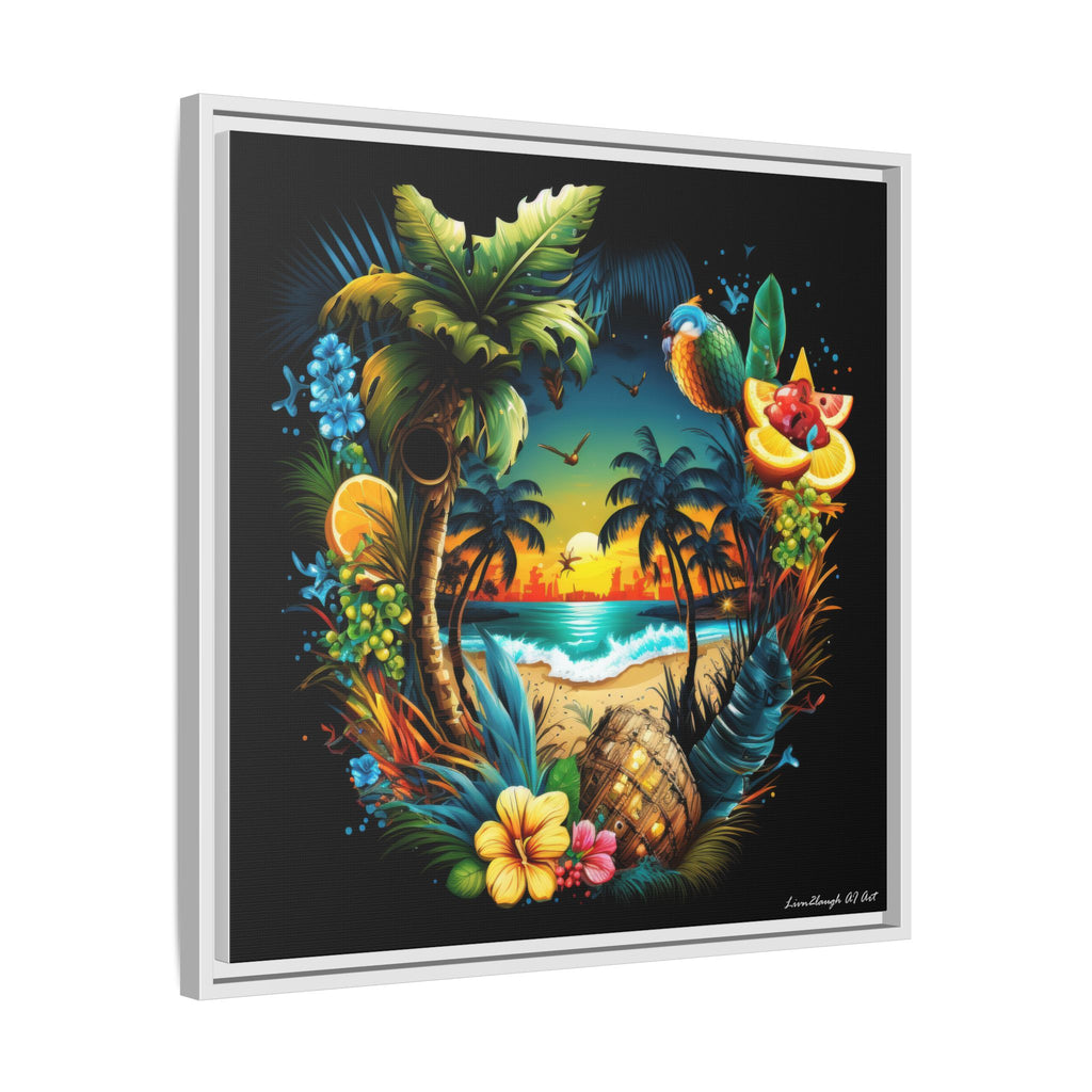 Island Rhythm at Dusk, Art Print — Colorful Modern Wall Canvas