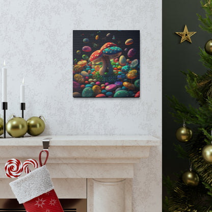 Beautiful Mushroom Luminating Colorful Bliss Canvas Gallery Wraps