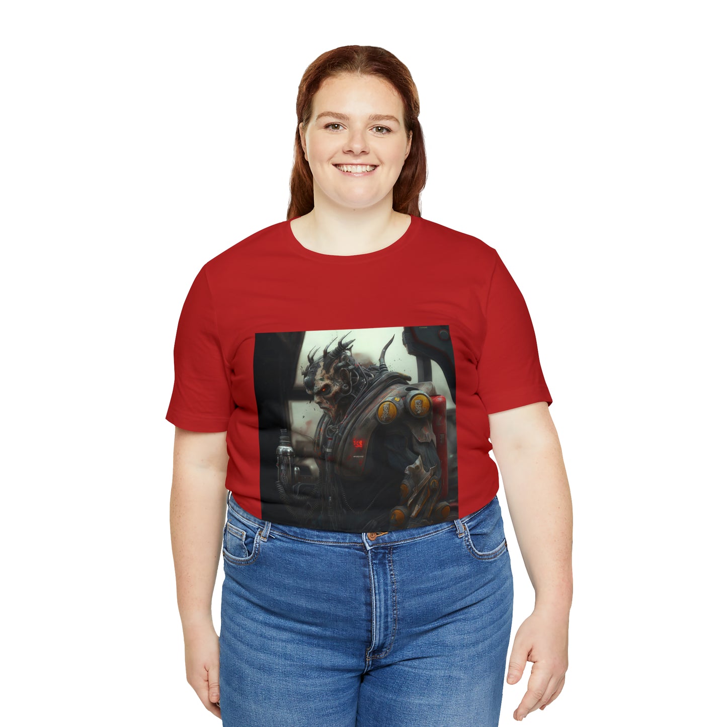 Gasoline Warrior, Large Beefy Warrior Ready For Battle Unisex Jersey Short Sleeve Tee