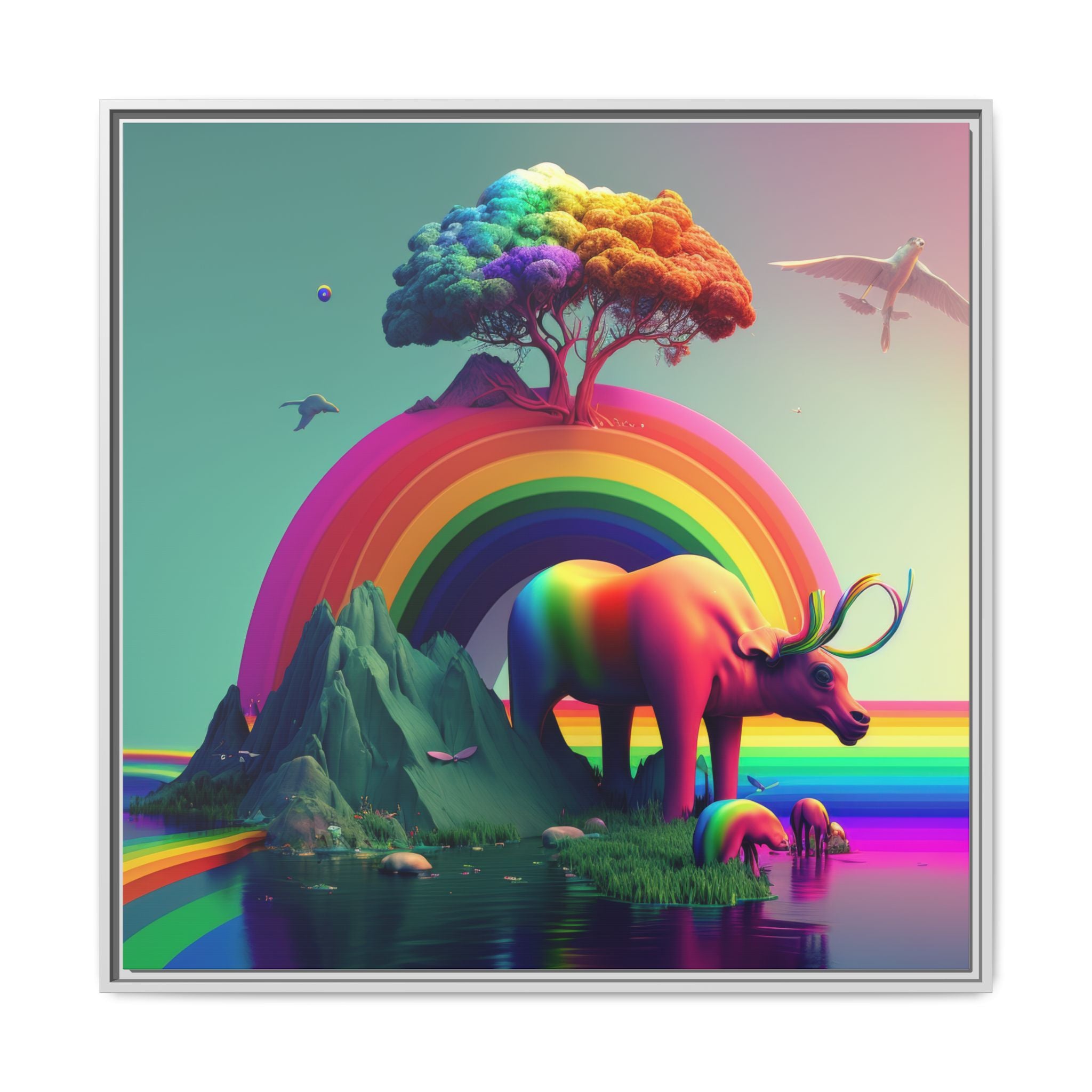 Sanctuary of Color, Art Print — Colorful Modern Wall Canvas