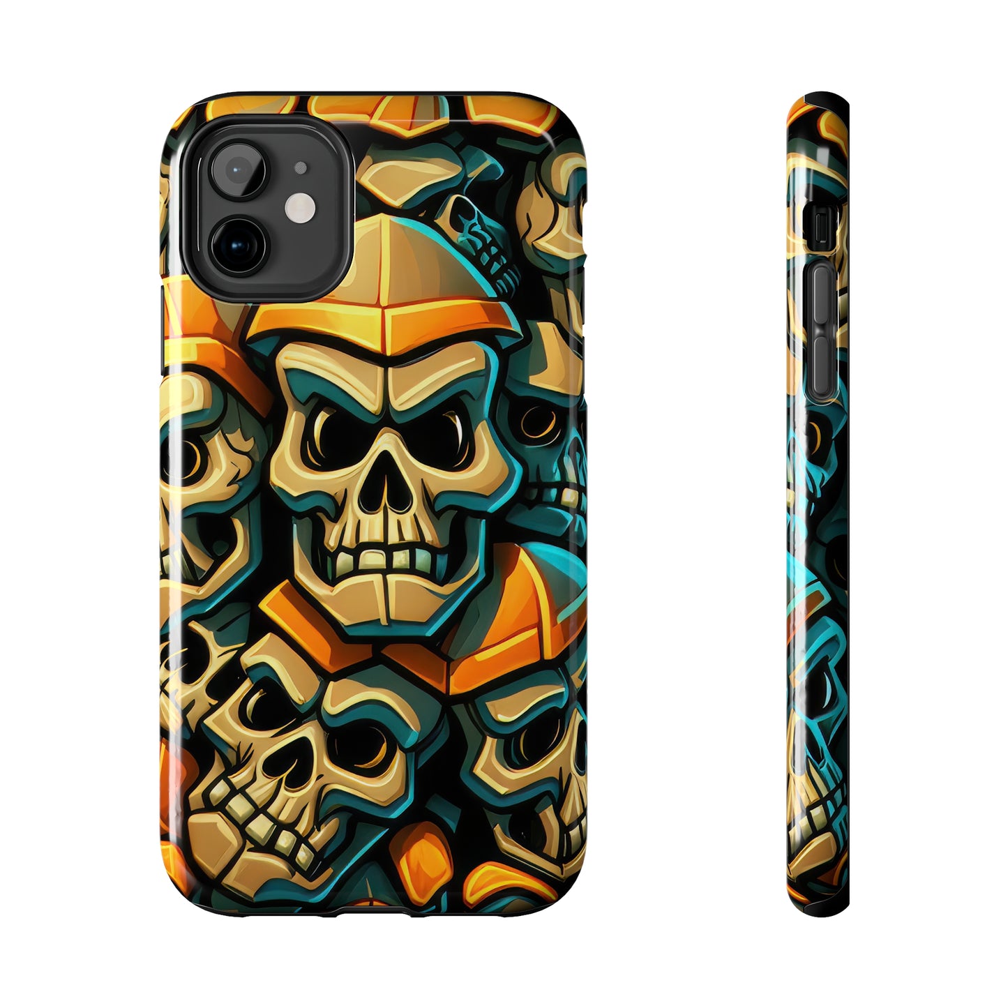 Metallic Chrome Skulls and classic Designed 16 Tough Phone Cases